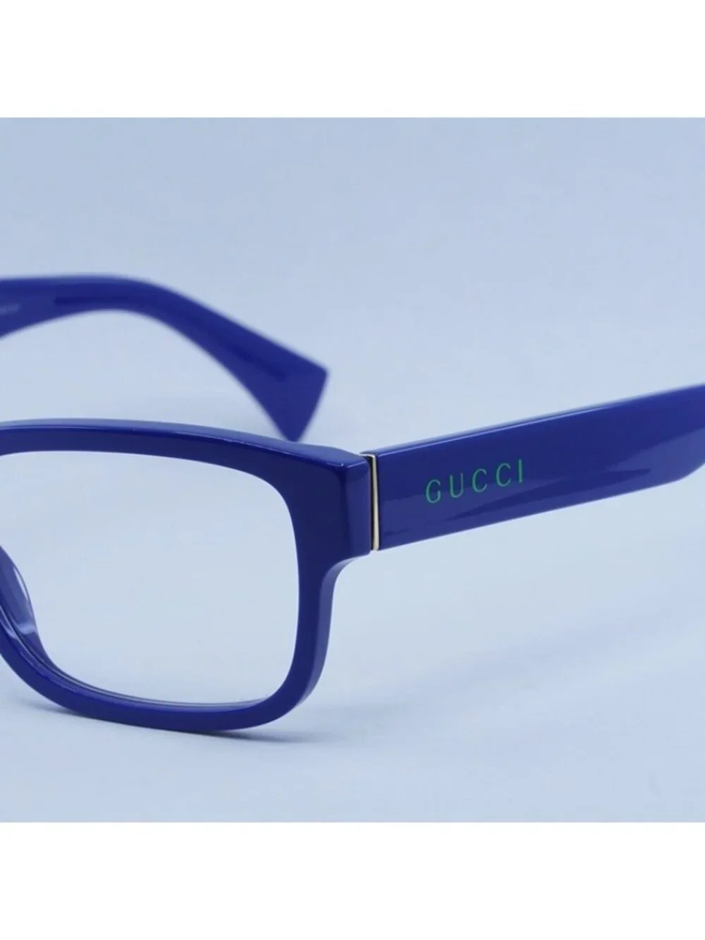 Gucci GG1141O 002 Eyeglasses Blue 56mm Rectangle Frame